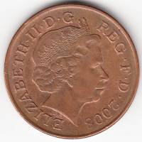 () Монета Великобритания 2008 год   ""   Серебрение  XF